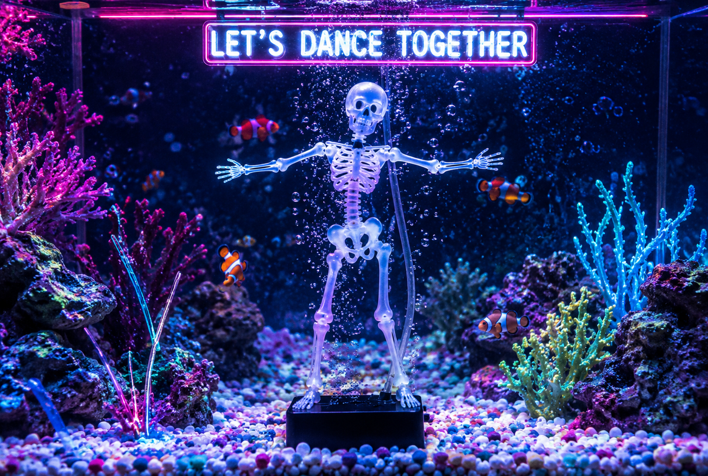 1pc, dancing skull fish tank bubble ornaments, interactive fish tank decoration set, adding a unique atmosphere to the fish tank and the theme aquarium environment.