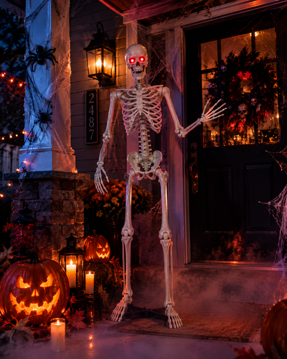 2PCS 5.5FT White Skeleton Set – Animated Halloween Yard & Party Decor | 2-Pack