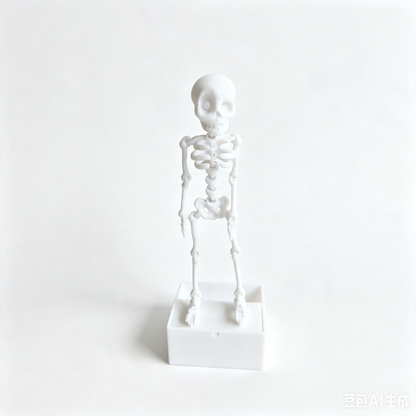 Dancing Skeleton Aquarium Ornament, Mini Skeleton Bubble Decoration with Stable Base for Fish Tank, Desktop and Halloween Display