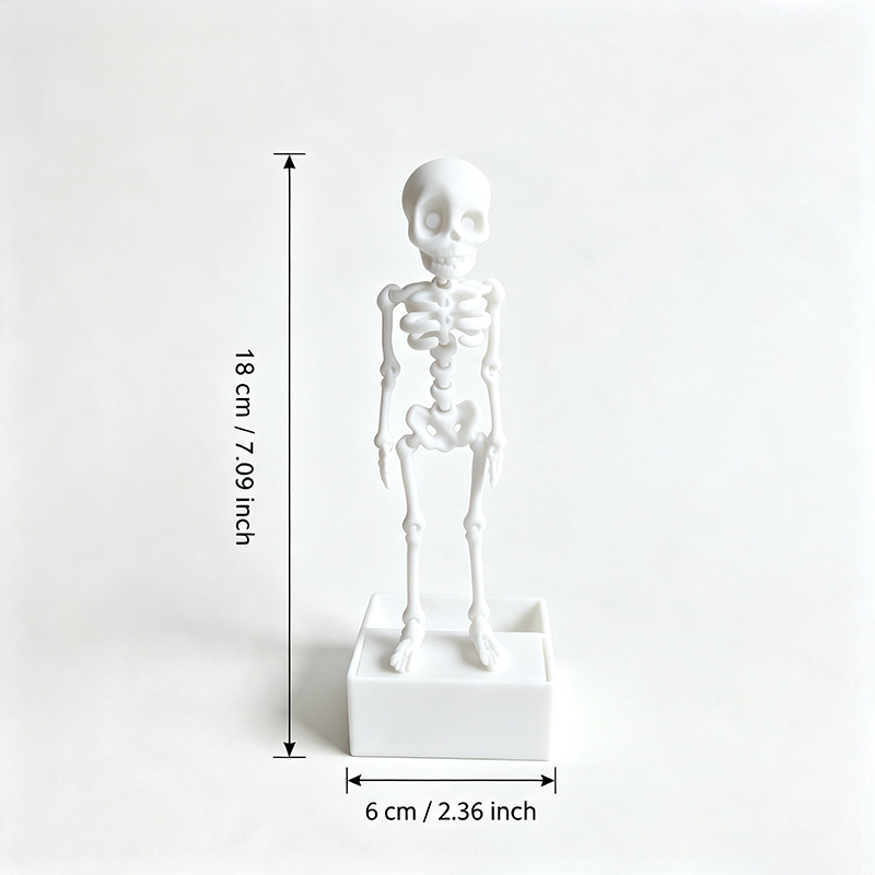 Dancing Skeleton Aquarium Ornament, Mini Skeleton Bubble Decoration with Stable Base for Fish Tank, Desktop and Halloween Display