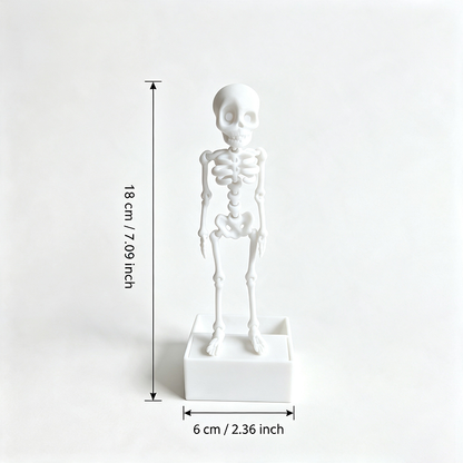 Dancing Skeleton Aquarium Ornament, Mini Skeleton Bubble Decoration with Stable Base for Fish Tank, Desktop and Halloween Display