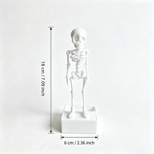Dancing Skeleton Aquarium Ornament, Mini Skeleton Bubble Decoration with Stable Base for Fish Tank, Desktop and Halloween Display