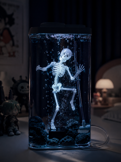 1pc, dancing skull fish tank bubble ornaments, interactive fish tank decoration set, adding a unique atmosphere to the fish tank and the theme aquarium environment.