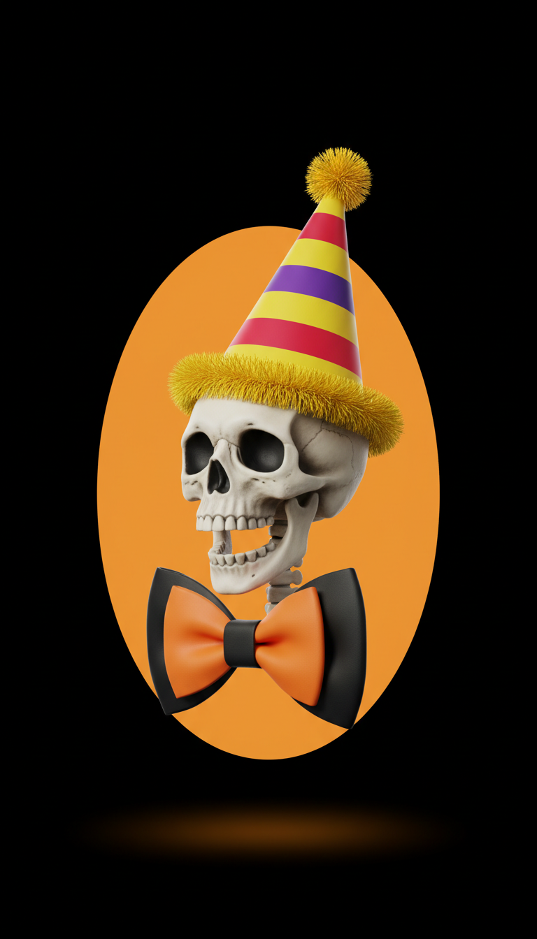Glow-In-The-Dark Skeleton Centerpiece