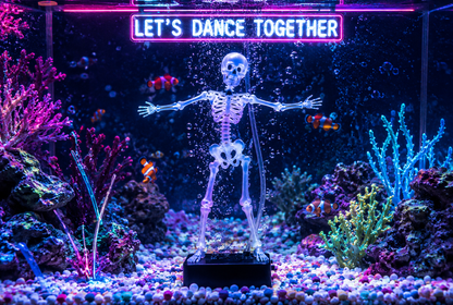 1pc, dancing skull fish tank bubble ornaments, interactive fish tank decoration set, adding a unique atmosphere to the fish tank and the theme aquarium environment.