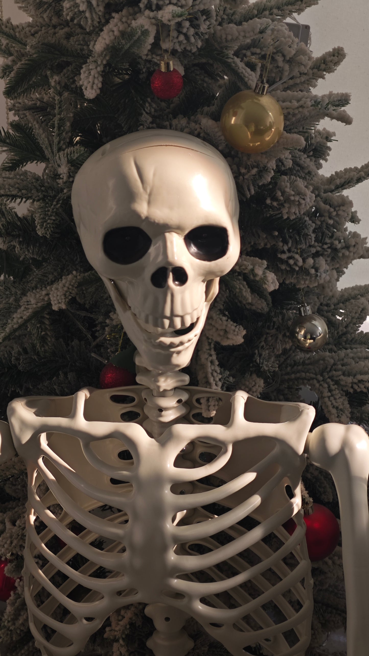 4PCS 5.5FT Skeleton With Red Eyes Shining and Chin Can Move and Can Make A Scary Sound.