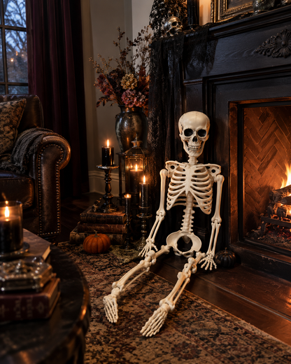 2PCS 5.5FT White Skeleton Set – Animated Halloween Yard & Party Decor | 2-Pack