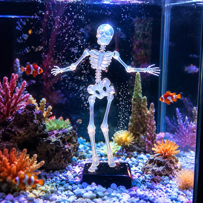 1pc, dancing skull fish tank bubble ornaments, interactive fish tank decoration set, adding a unique atmosphere to the fish tank and the theme aquarium environment.