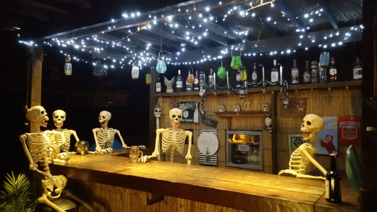 10PCS 5.5FT White Skeletons – Full-Size Animated Halloween Event Collection | 10-Pack